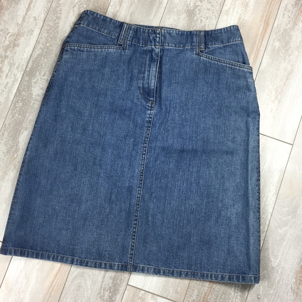 Talbots denim skirt sz 10 EUC